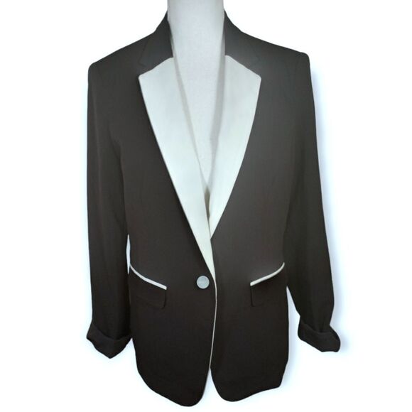 MOSSIMO BLACK & WHITE BLAZER SZ.M EUC - Picture 1 of 5